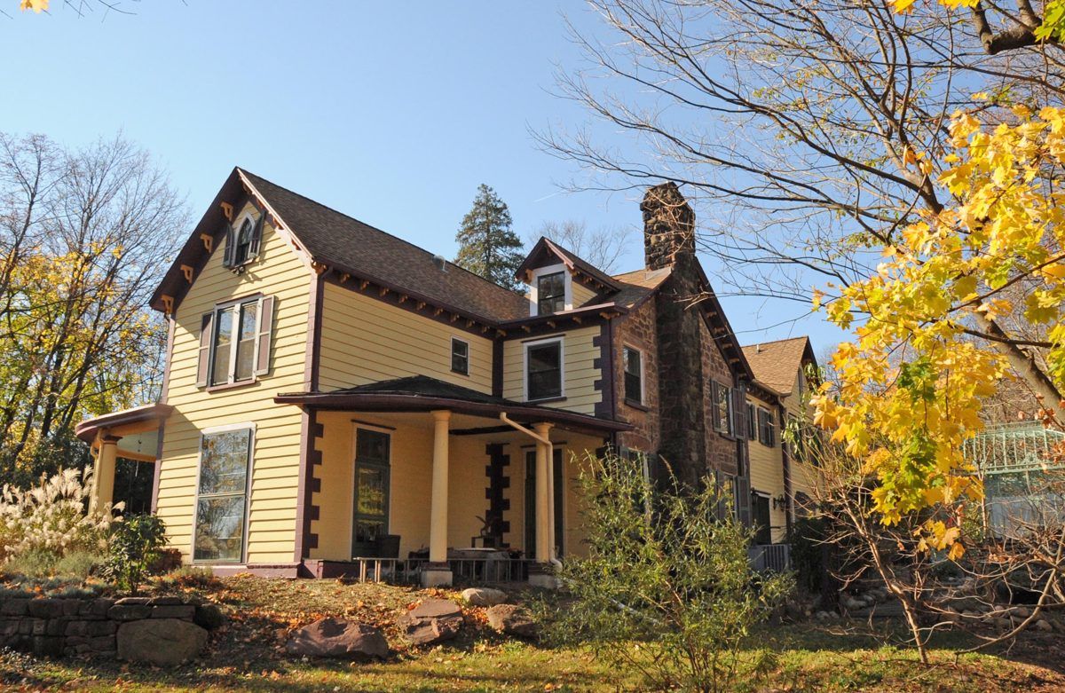 Historic Victorian home in Ridgewood in fall